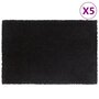 Voir la diapositive 1 : VIDAXL Tapis de porte 5 pcs noir 40x60 cm fibre de coco touffete
