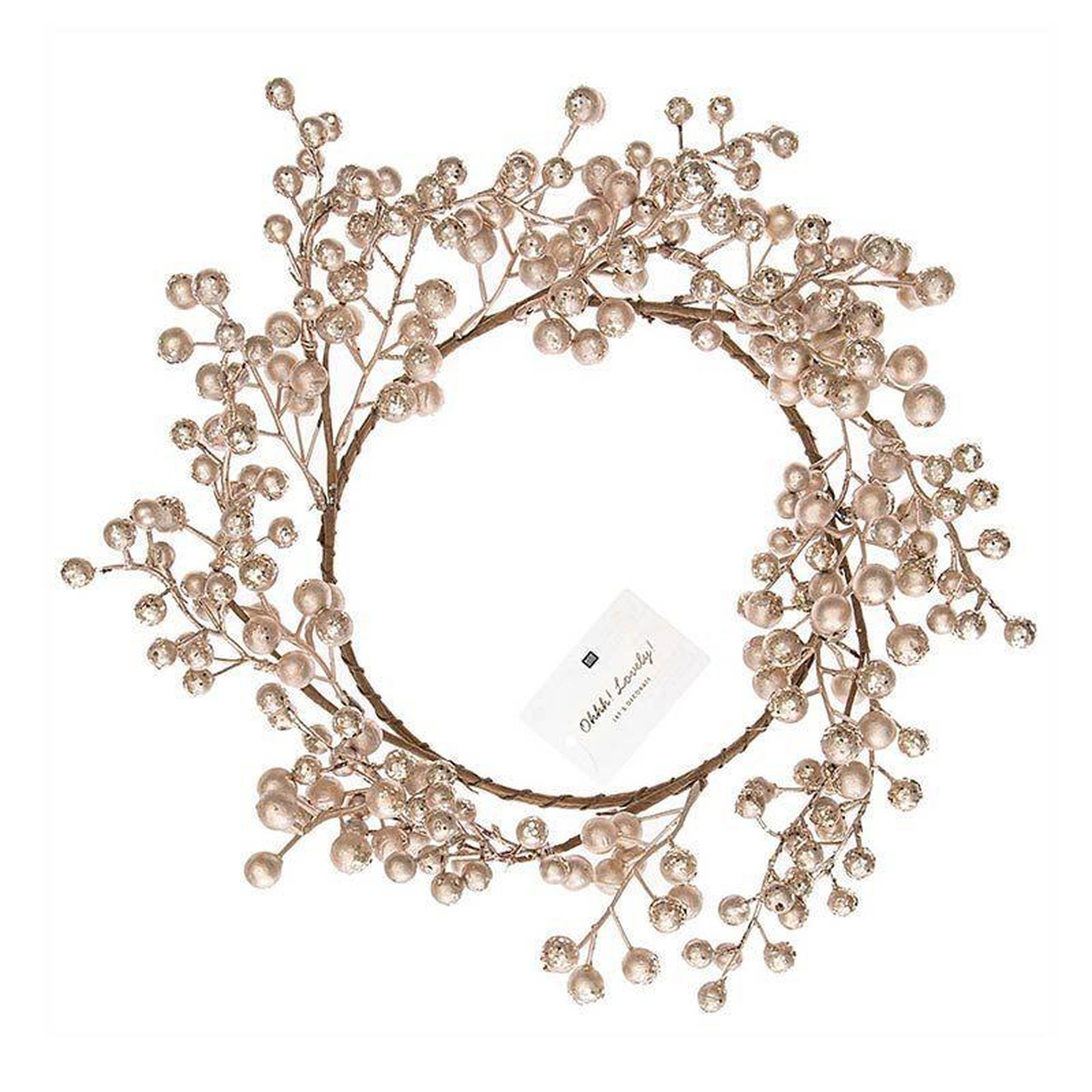 RICO DESIGN Couronne de baies dorées Ø 17 cm