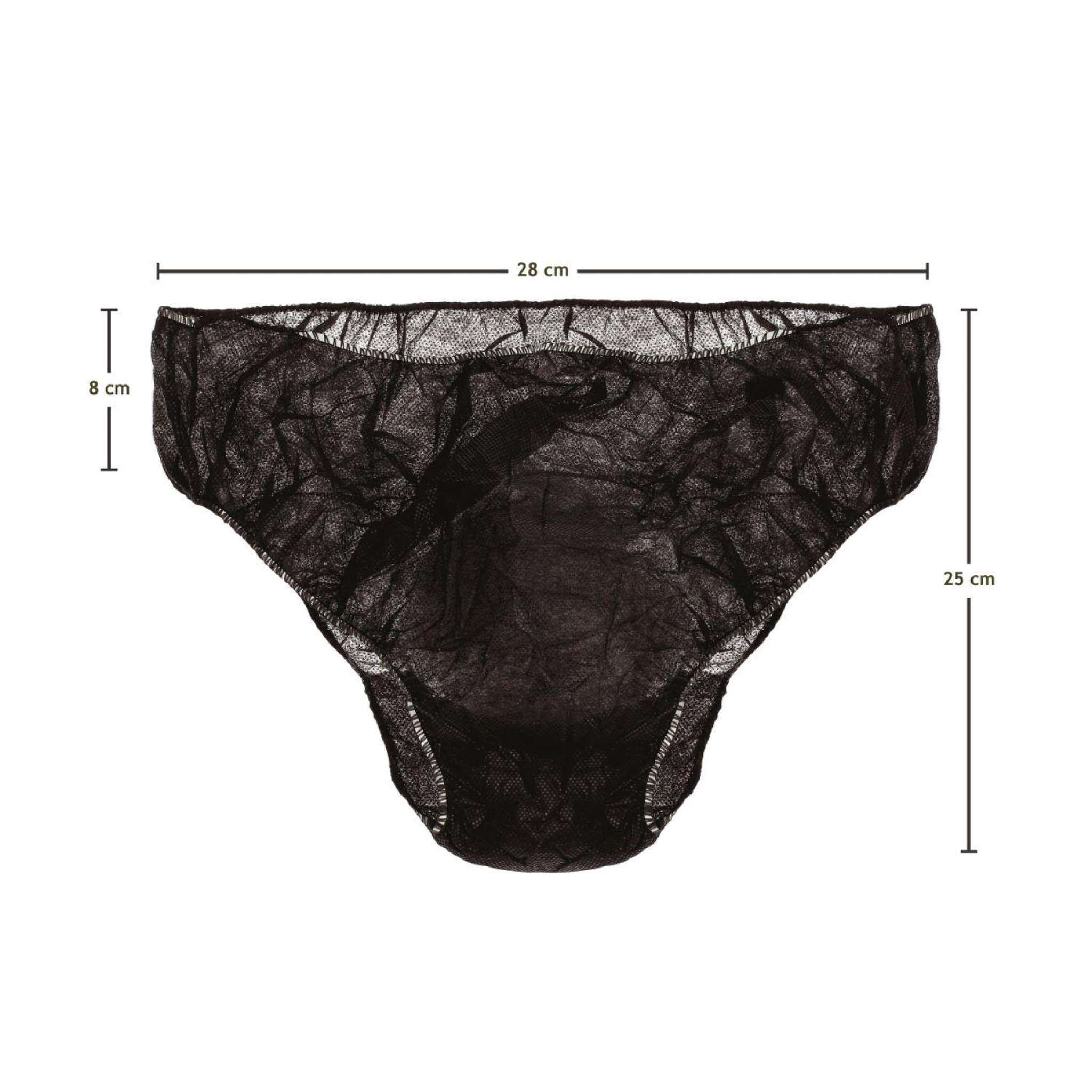 Voir la diapositive 2 : VIVEZEN Lot de 20 culottes jetables en tissu non tissé - Noir