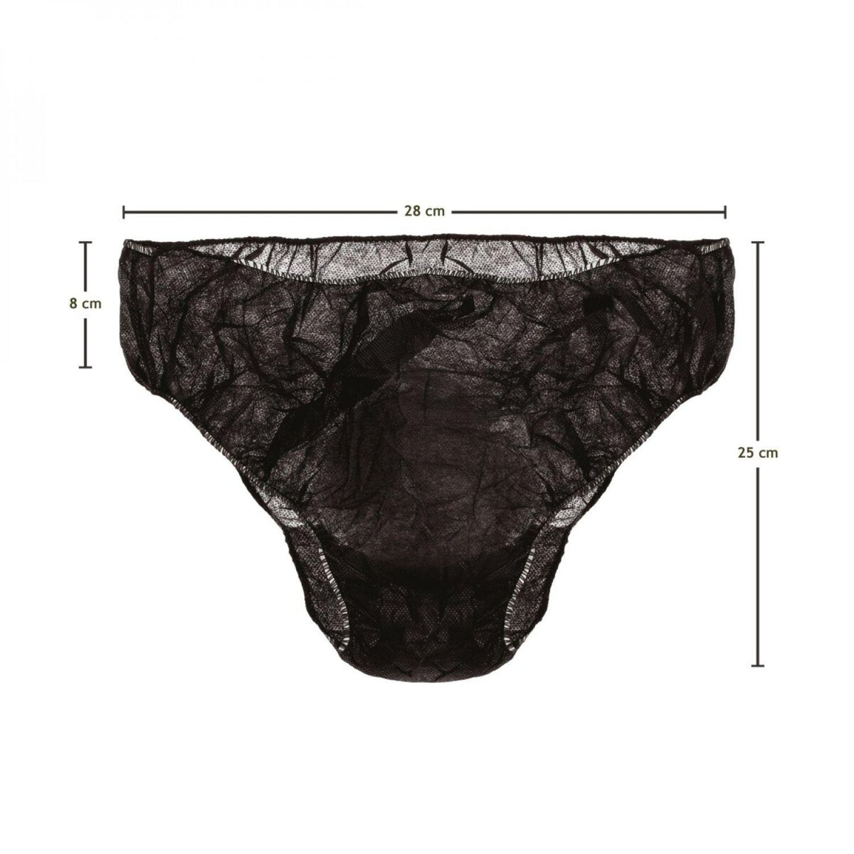 VIVEZEN Lot de 20 culottes jetables en tissu non tissé - Noir