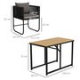 Voir la diapositive 3 : OUTSUNNY Ensemble salon de jardin 3 pièces table 2 fauteuils 4 coussins