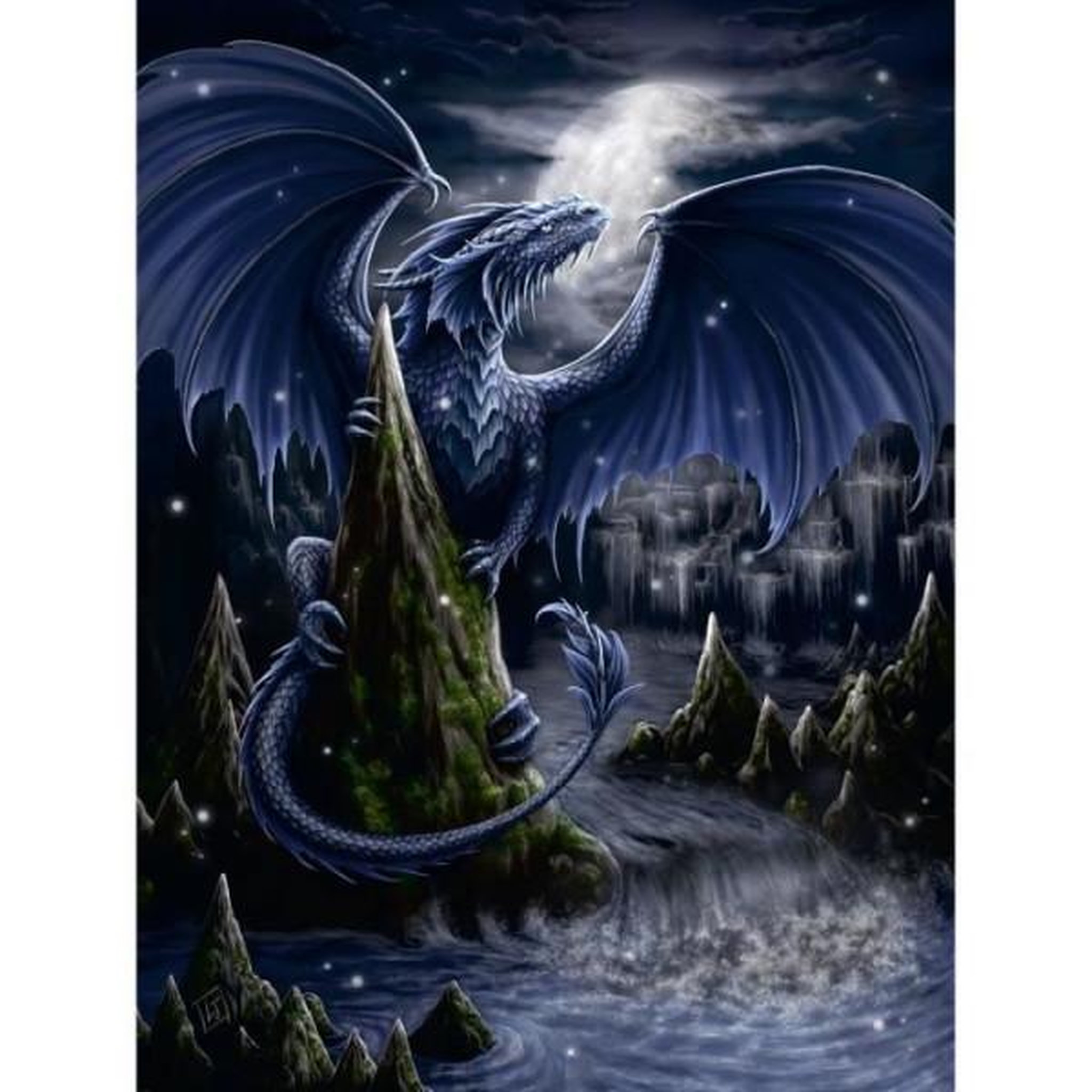 RAVENSBURGER Puzzle 1500 pieces le dragon bleu, adultes & enfants des 5 ans, 12000731, ravensburger