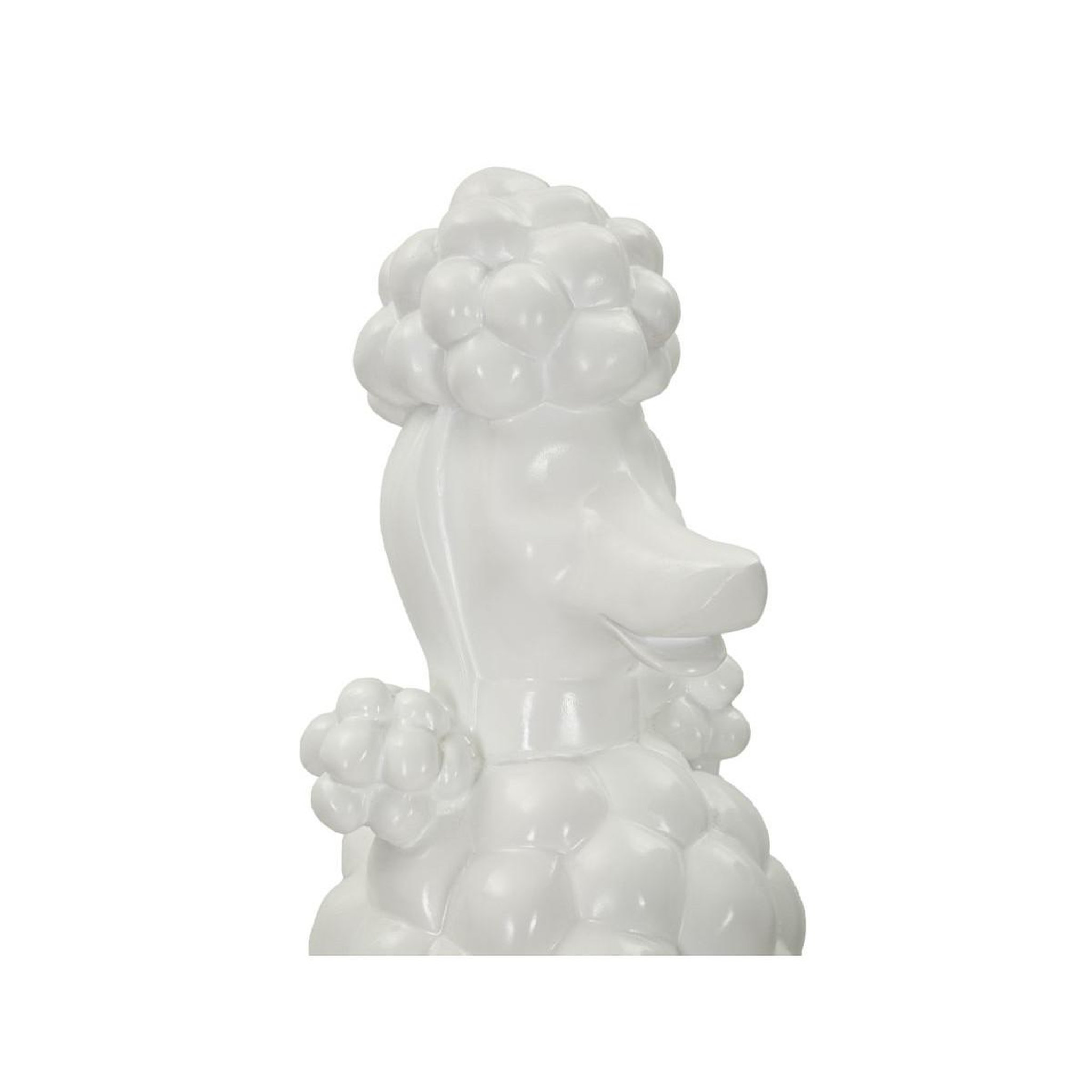 Voir la diapositive 5 : Paris Prix Statue déco chien  caniche assis  61cm blanc