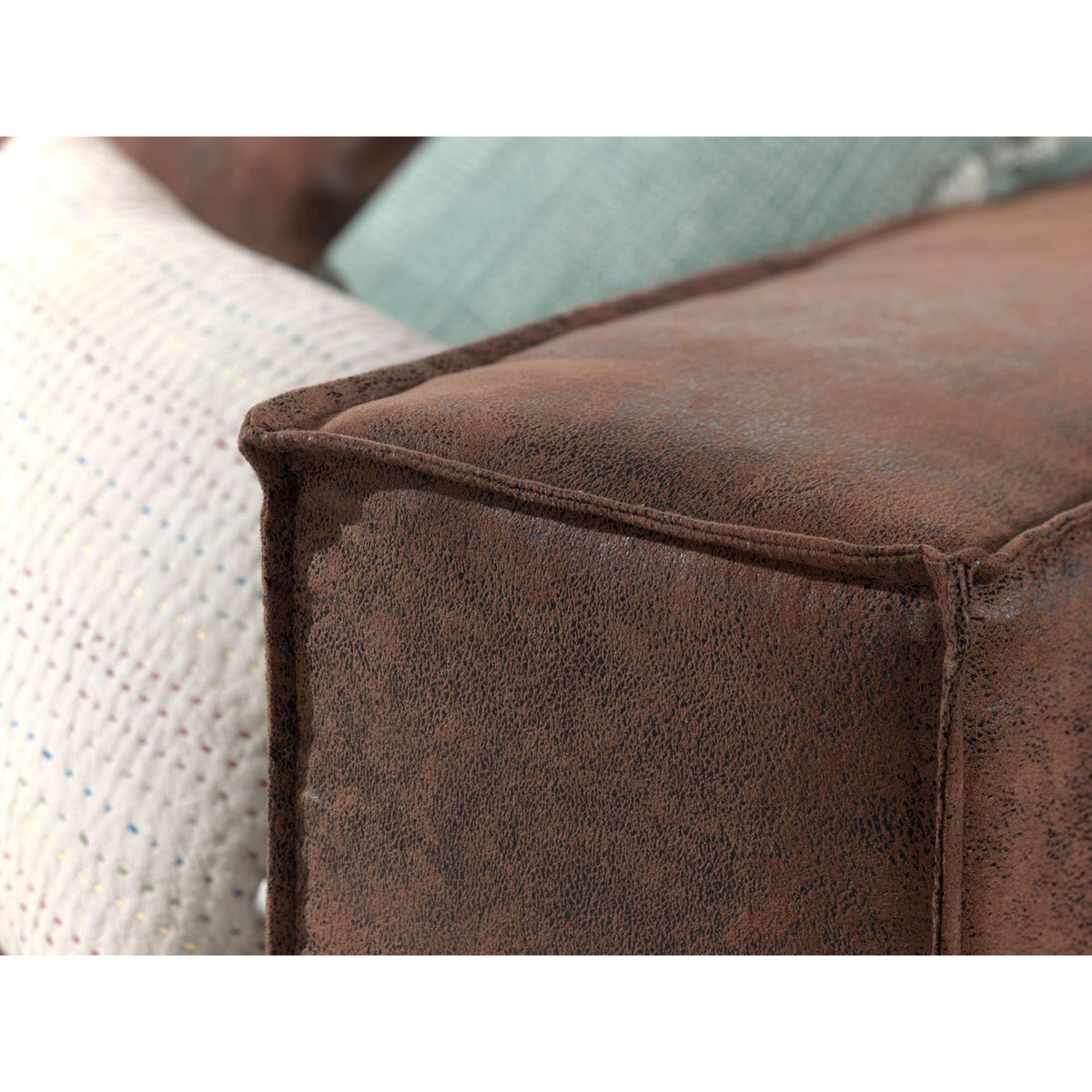 LISA DESIGN Stella - canapé d'angle - 4 places - style industriel - gauche