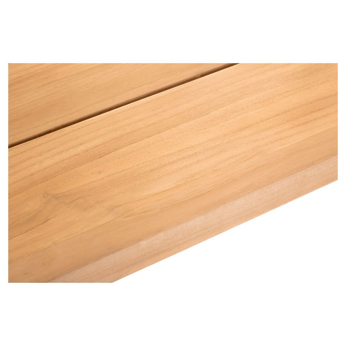 JARDILINE Banc de jardin - Aluminium/Bois - Blanc/Teck - SEYCHELLES