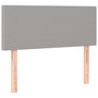 Voir la diapositive 2 : VIDAXL Tete de lit Gris clair 100x5x78/88 cm Tissu