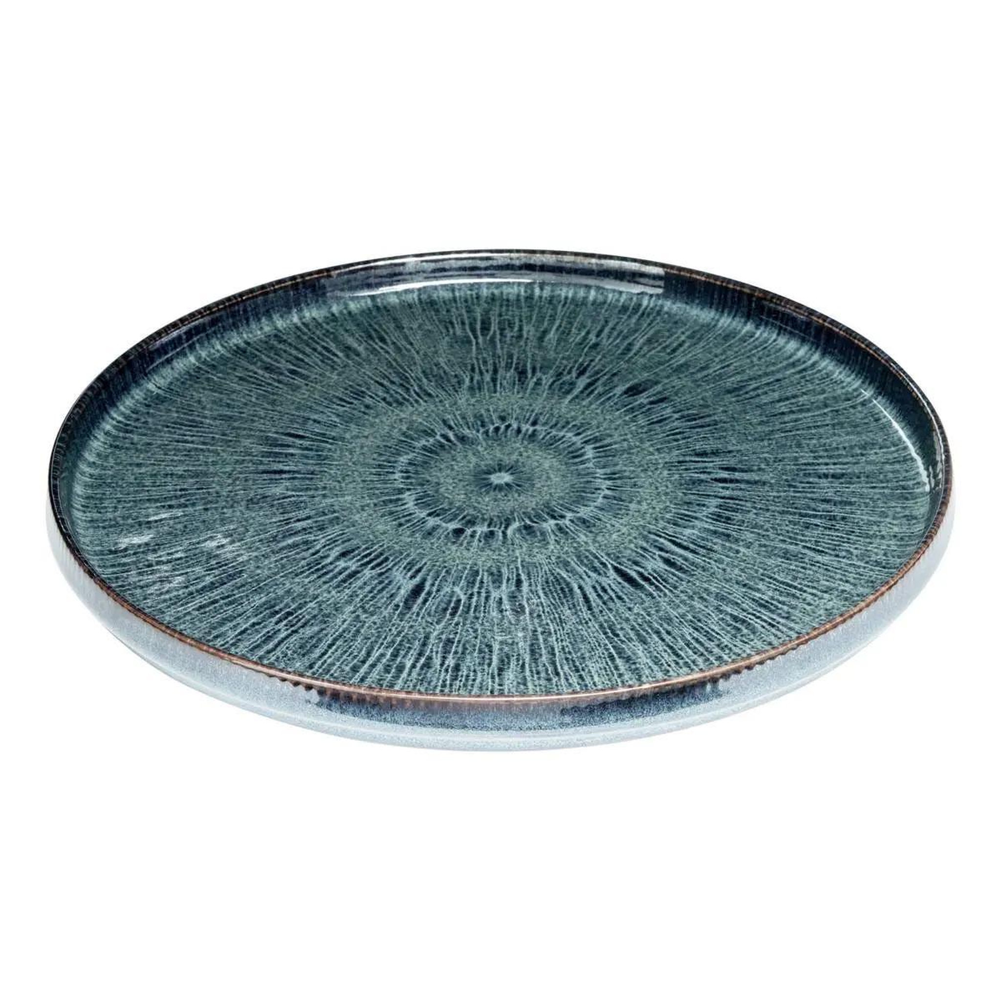 Voir la diapositive 2 : SECRET DE GOURMET Lot de 6 assiettes plates  eva  27cm bleu