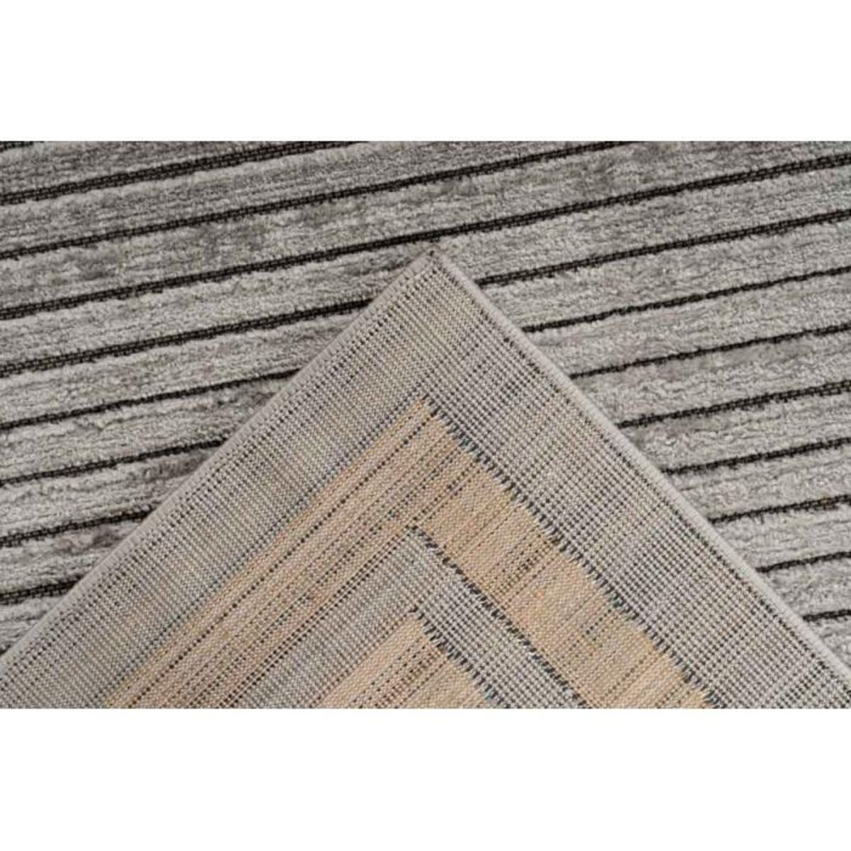 Paris Prix Tapis Tissé à Poils Courts Vintage  Madita  Gris