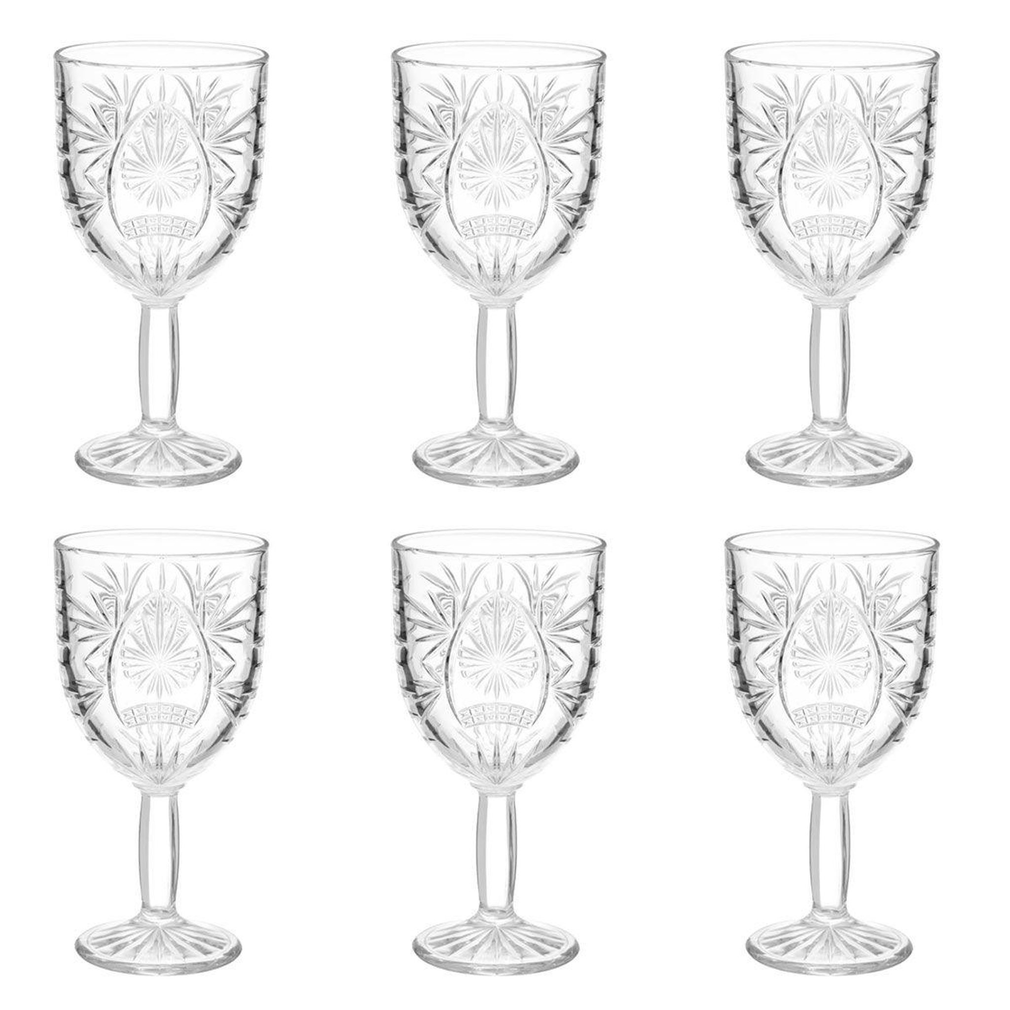 SECRET DE GOURMET Lot de 6 verres à vin  ayla  29cl transparent