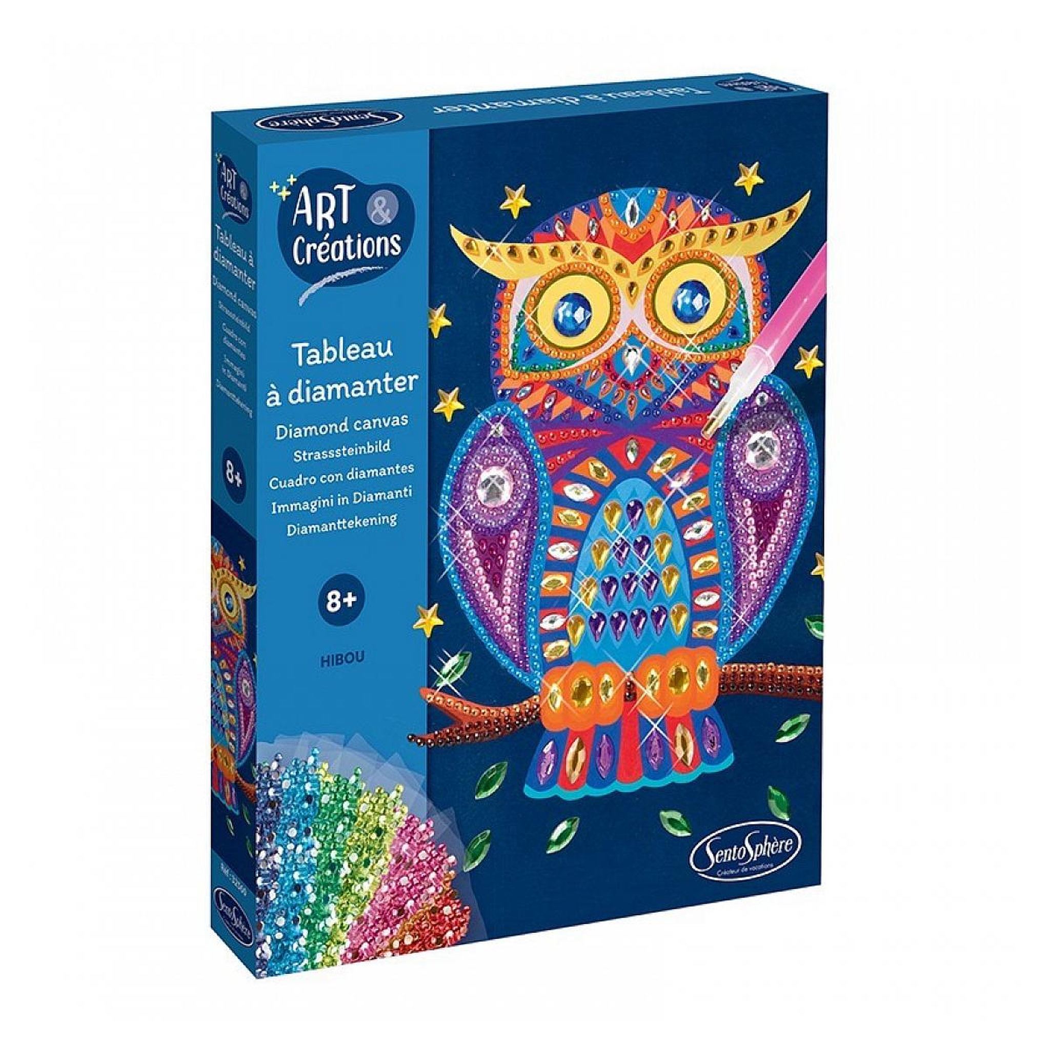 Sentosphere art et creations Tableau a diamanter Hibou