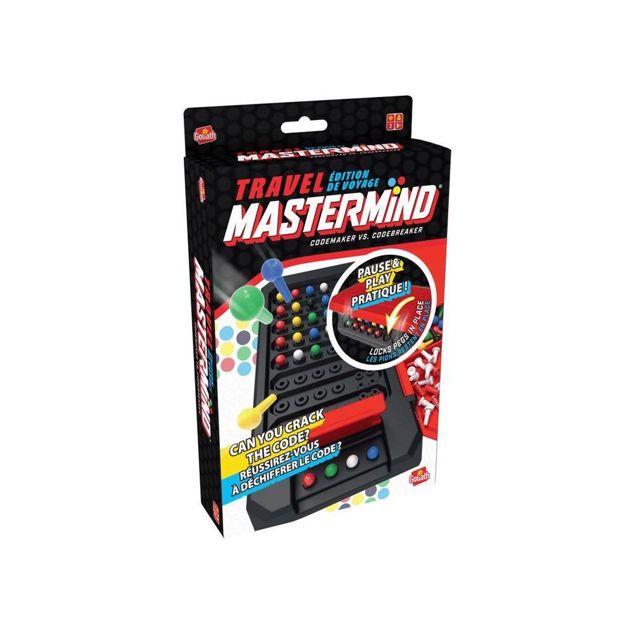 Voir la diapositive 4 : GOLIATH Jeu de logique Mastermind en coffret de voyage compact pour 2 joueurs, étui verrouillable