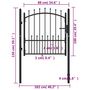 Voir la diapositive 5 : VIDAXL Portail de cloture avec pointes Acier 100x100 cm Noir
