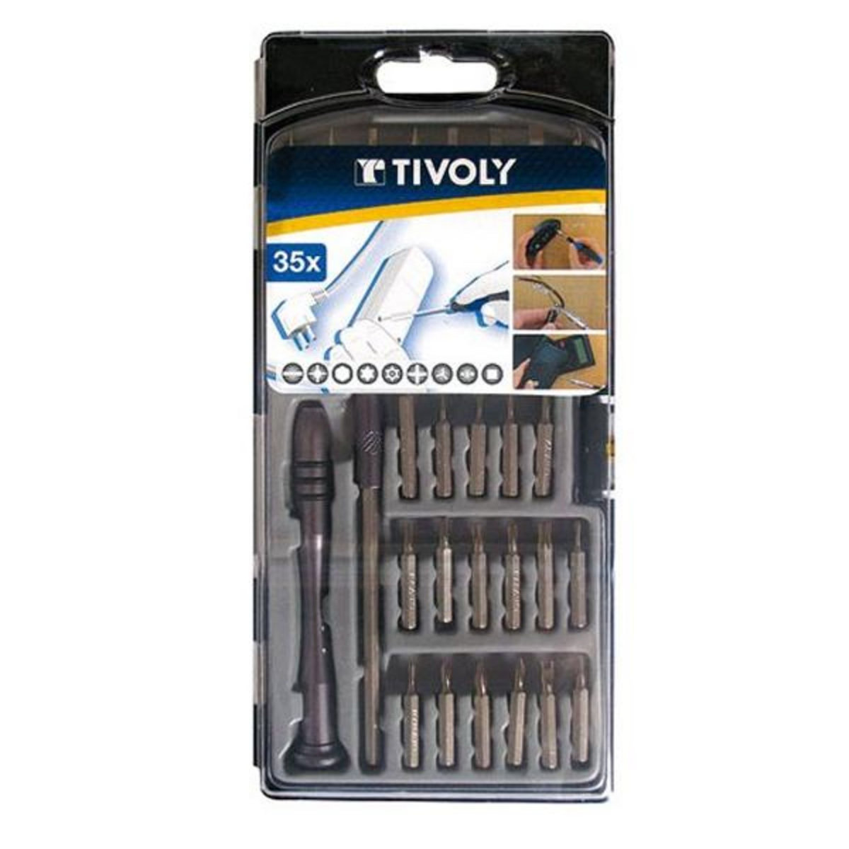 TIVOLY Coffret tournevis + embouts de précision 35 pièces - 11501570026