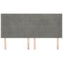 Voir la diapositive 3 : VIDAXL Tete de lit avec oreilles Gris clair 203x16x118/128 cm Velours