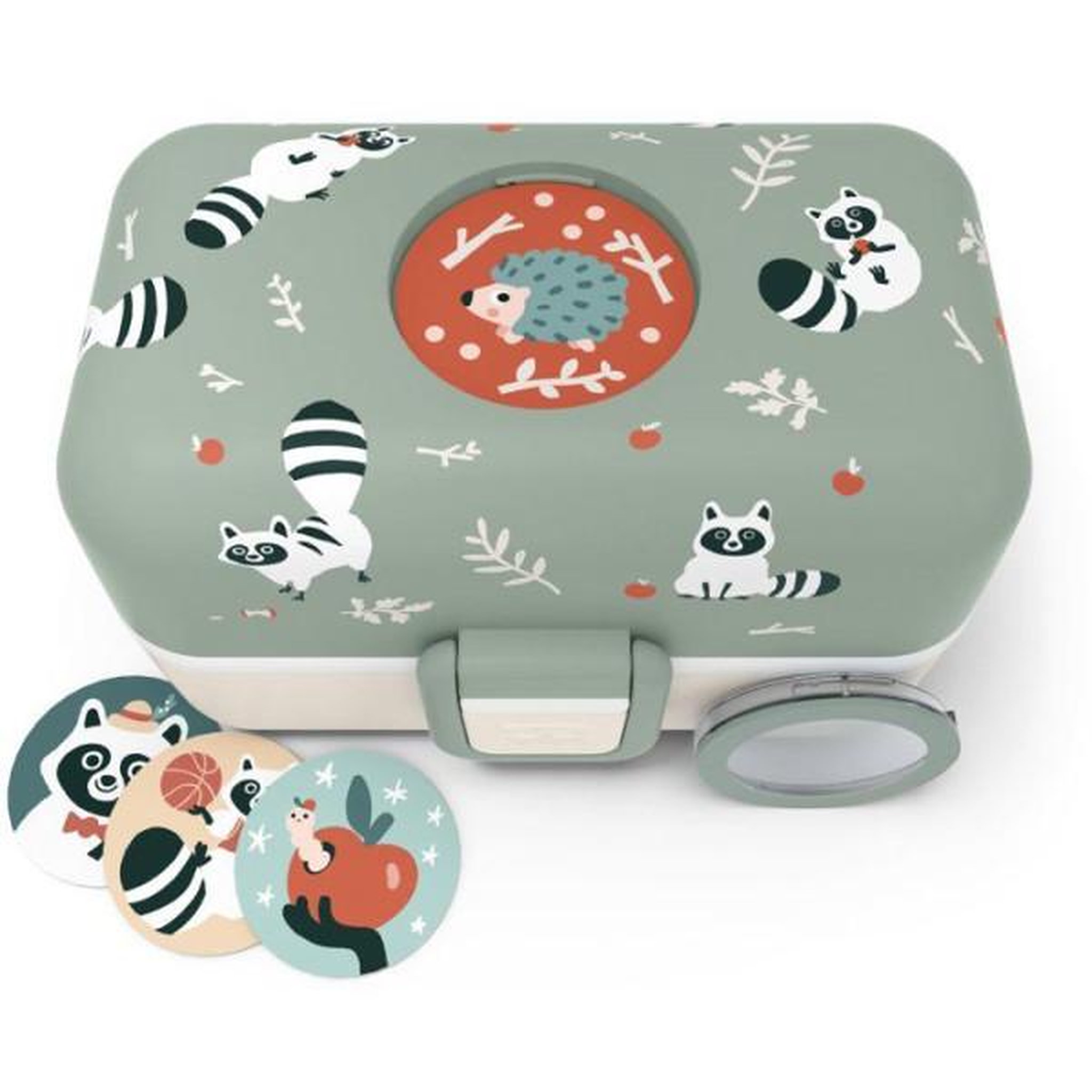 Voir la diapositive 4 : monbento Lunch Box Enfant - MONBENTO - 3 Compartiments - Sans BPA - MB Tresor Raccoon