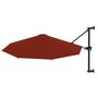 Voir la diapositive 2 : VIDAXL Parasol mural avec mat en metal 300 cm Terre cuite
