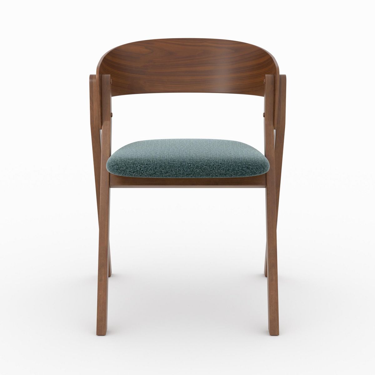 Rendez vous déco Chaise en bois d'hévéa et tissu gris clair - Héloïse