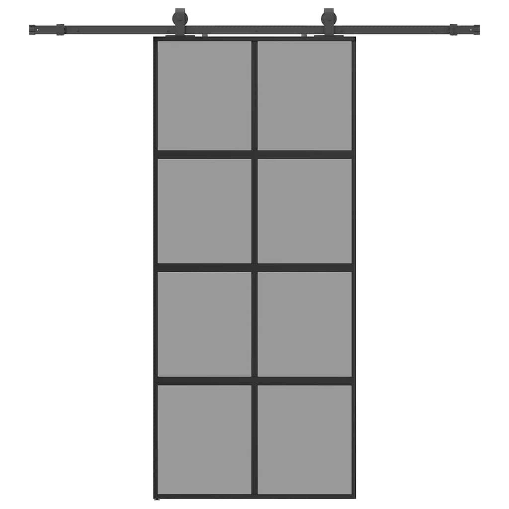 Voir la diapositive 2 : VIDAXL Porte coulissante avec kit de quincaillerie noir 90x205 cm