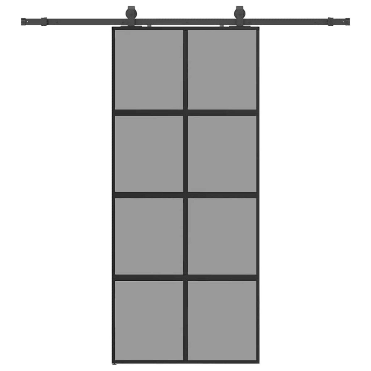 VIDAXL Porte coulissante avec kit de quincaillerie noir 90x205 cm