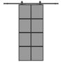 Voir la diapositive 2 : VIDAXL Porte coulissante avec kit de quincaillerie noir 90x205 cm
