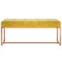 Voir la diapositive 3 : VIDAXL Banc Jaune moutarde 110x36x45 cm Velours