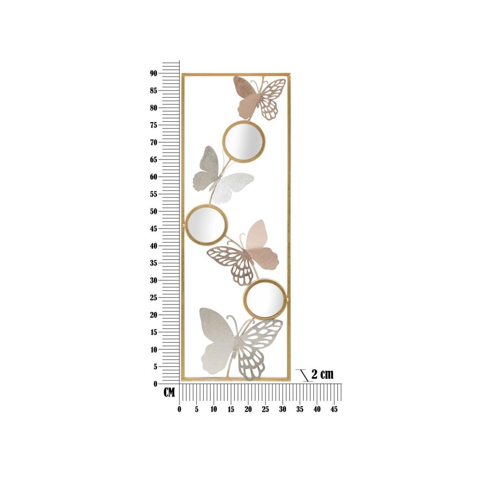 Voir la diapositive 6 : Paris Prix Décoration murale encadrée 3 miroirs  buttys  90cm multicolore