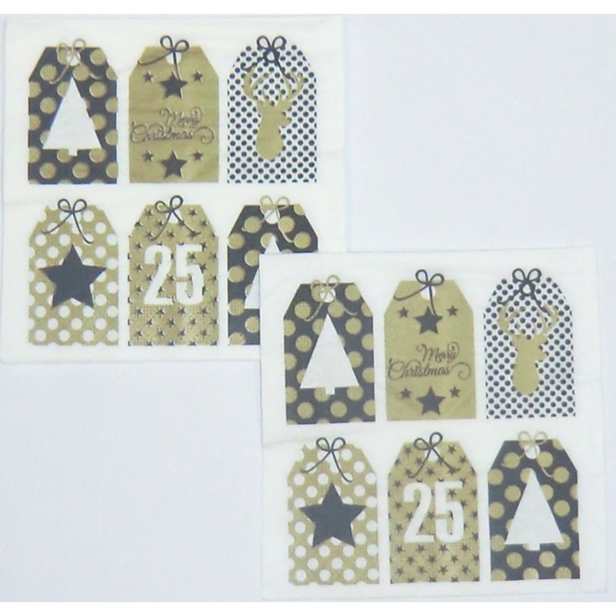 ACTUEL Lot de 20 serviettes thème noël 