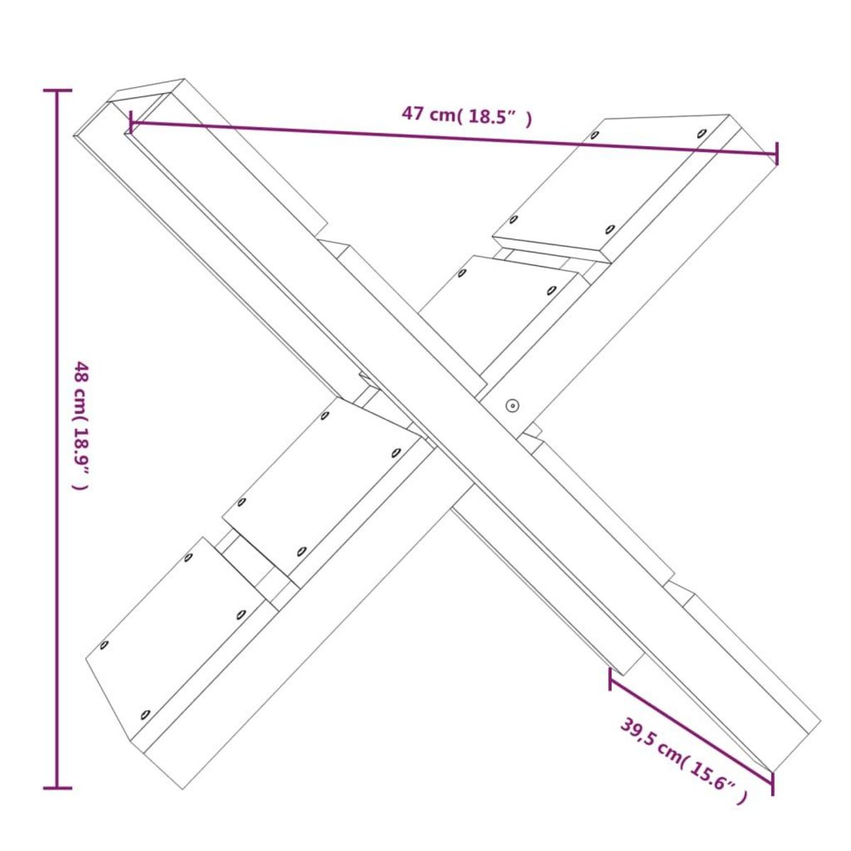 VIDAXL Porte-buches Blanc 47x39,5x48 cm Bois massif de pin