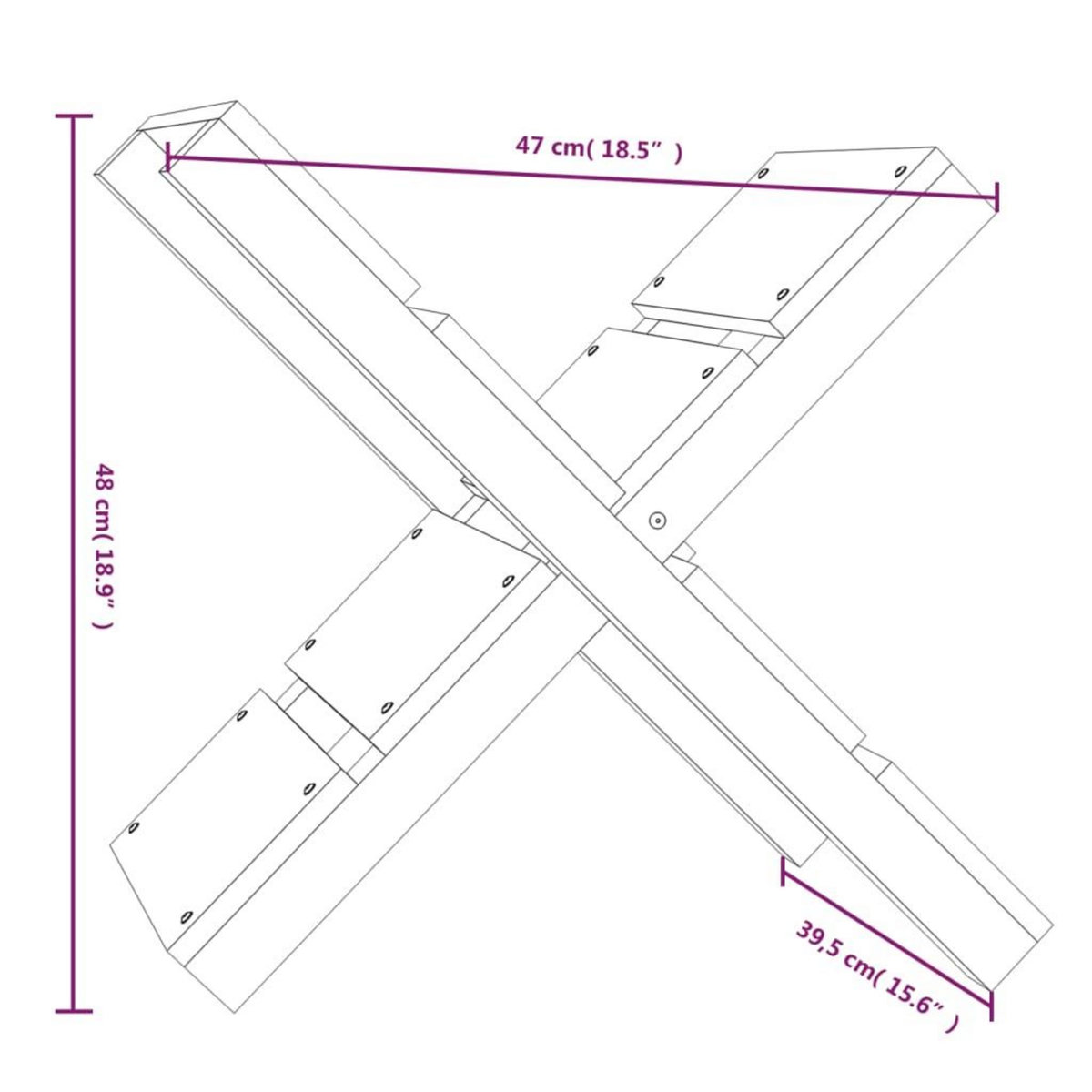 VIDAXL Porte-buches Blanc 47x39,5x48 cm Bois massif de pin