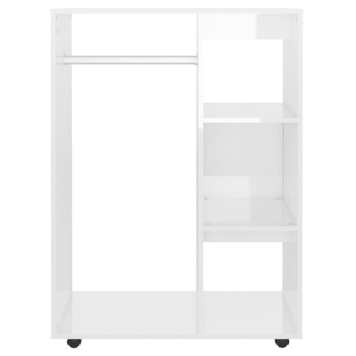VIDAXL Garde-robe Blanc brillant 80x40x110 cm Bois d'ingenierie
