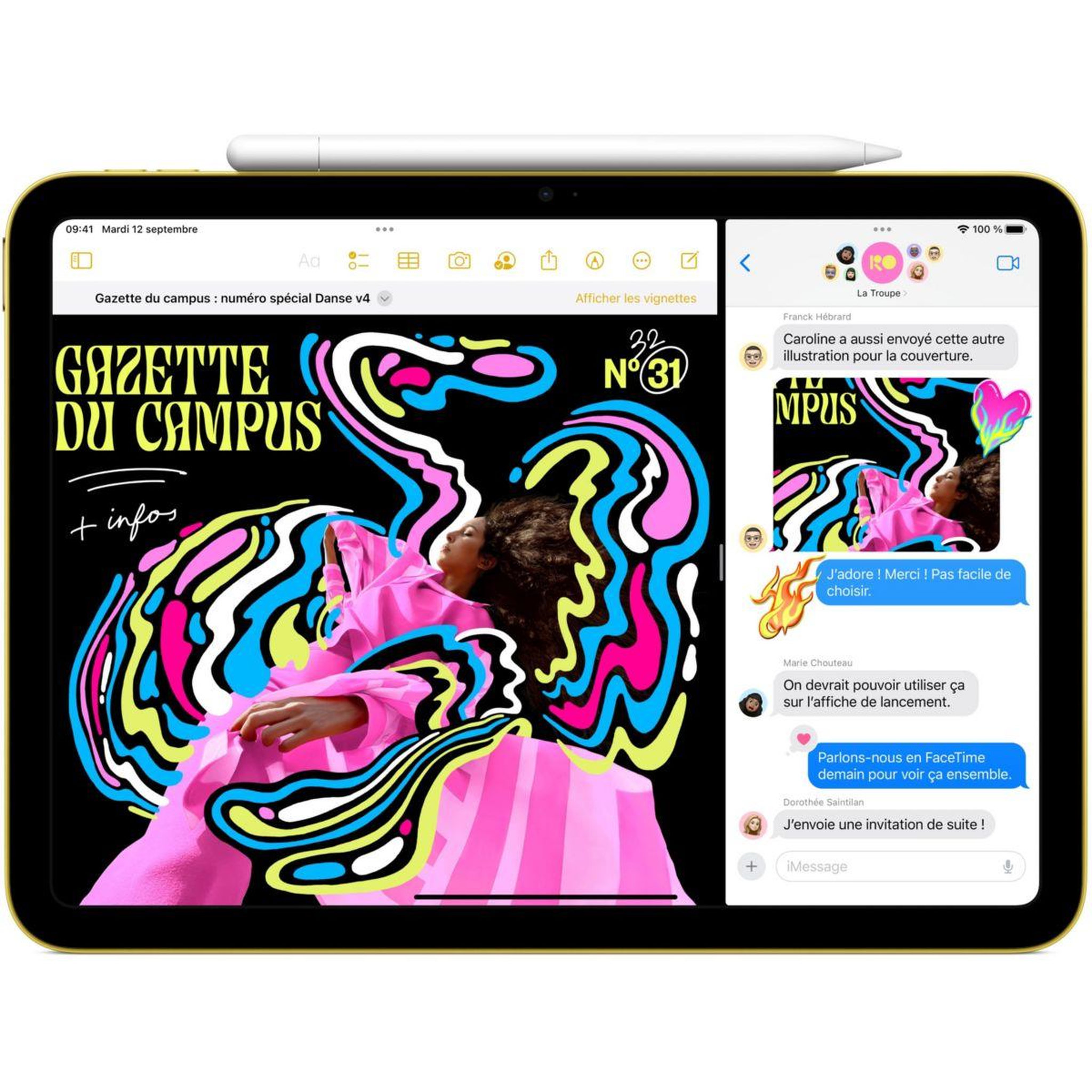 Voir la diapositive 5 : APPLE Tablette Apple 10.9 256Go Jaune Cellular