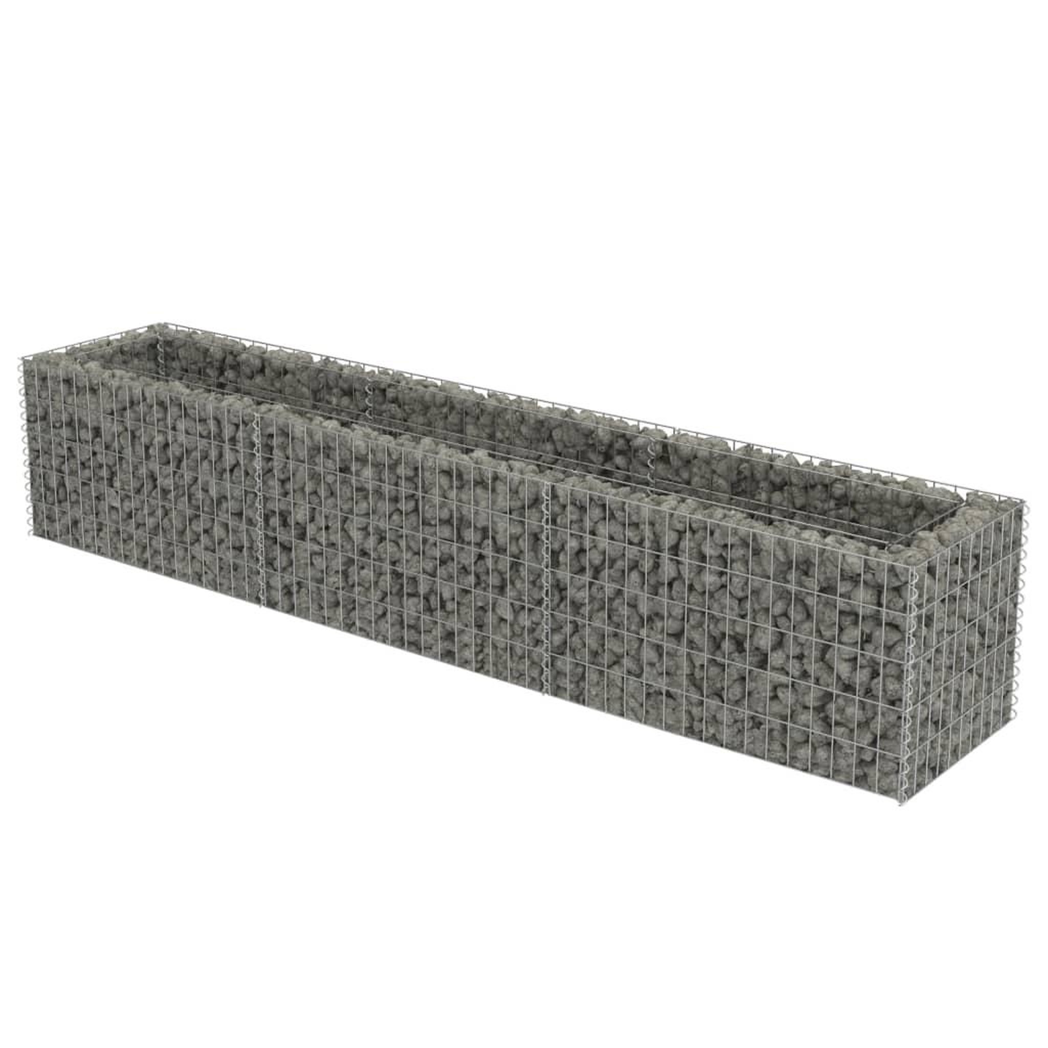 Voir la diapositive 2 : VIDAXL Lit sureleve a gabion Acier galvanise 270x50x50 cm