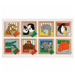 EDUCO Puzzle animal Maman et leurs bébés: le lot de 4 puzzles - jeu Montessori
