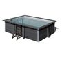 Voir la diapositive 2 : GRE Piscine hors sol rectangulaire en composite - Grise - 4,66 x 3,26 x H 1,24 m 