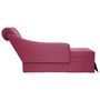 Voir la diapositive 5 : VIDAXL Fauteuil long avec traversin et accoudoir droit rouge bordeaux