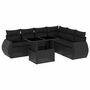 Voir la diapositive 2 : VIDAXL Salon de jardin 7 pcs avec coussins noir resine tressee