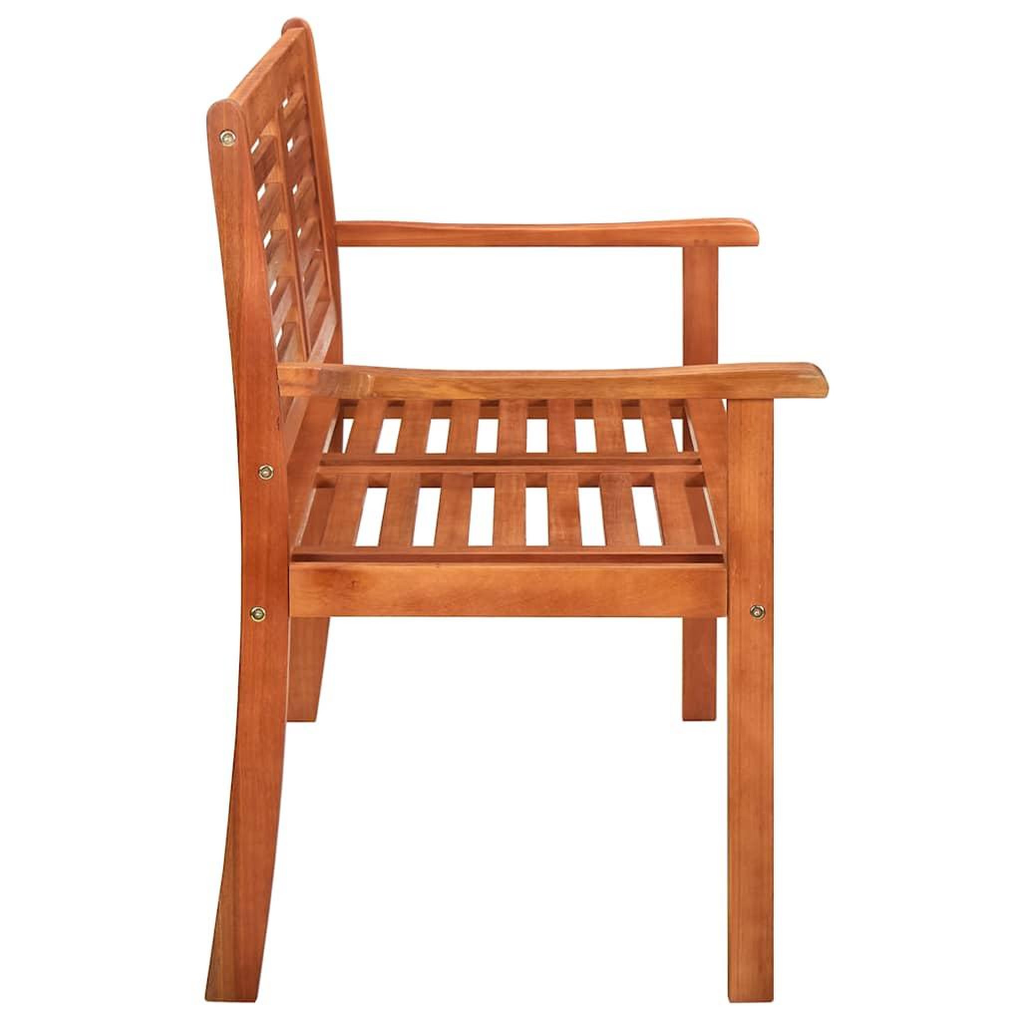 Voir la diapositive 4 : VIDAXL Banc de jardin 2 places avec coussin 120 cm Bois d'eucalyptus