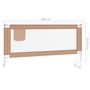 Voir la diapositive 6 : VIDAXL Barriere de securite de lit d'enfant Taupe 200x25 cm Tissu