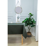 UNIVERS DECOR Nappe enduite avec traitement antitache Kaki rectangulaire 145 x 240 cm