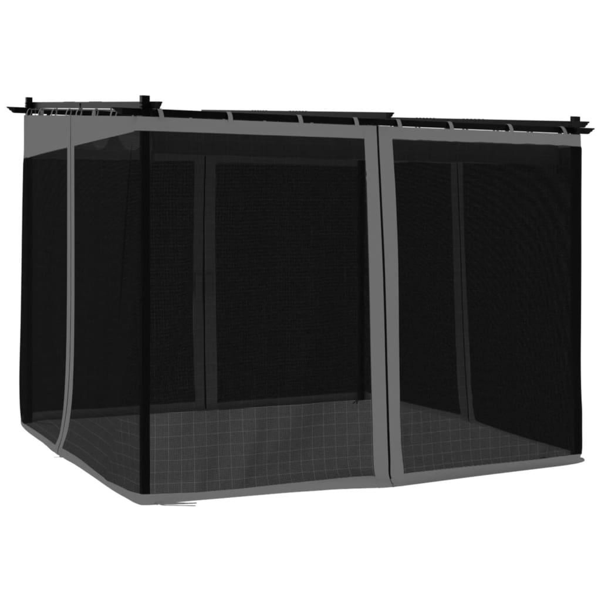 Voir la diapositive 2 : VIDAXL Tonnelle avec parois en filet anthracite 3x3 m acier