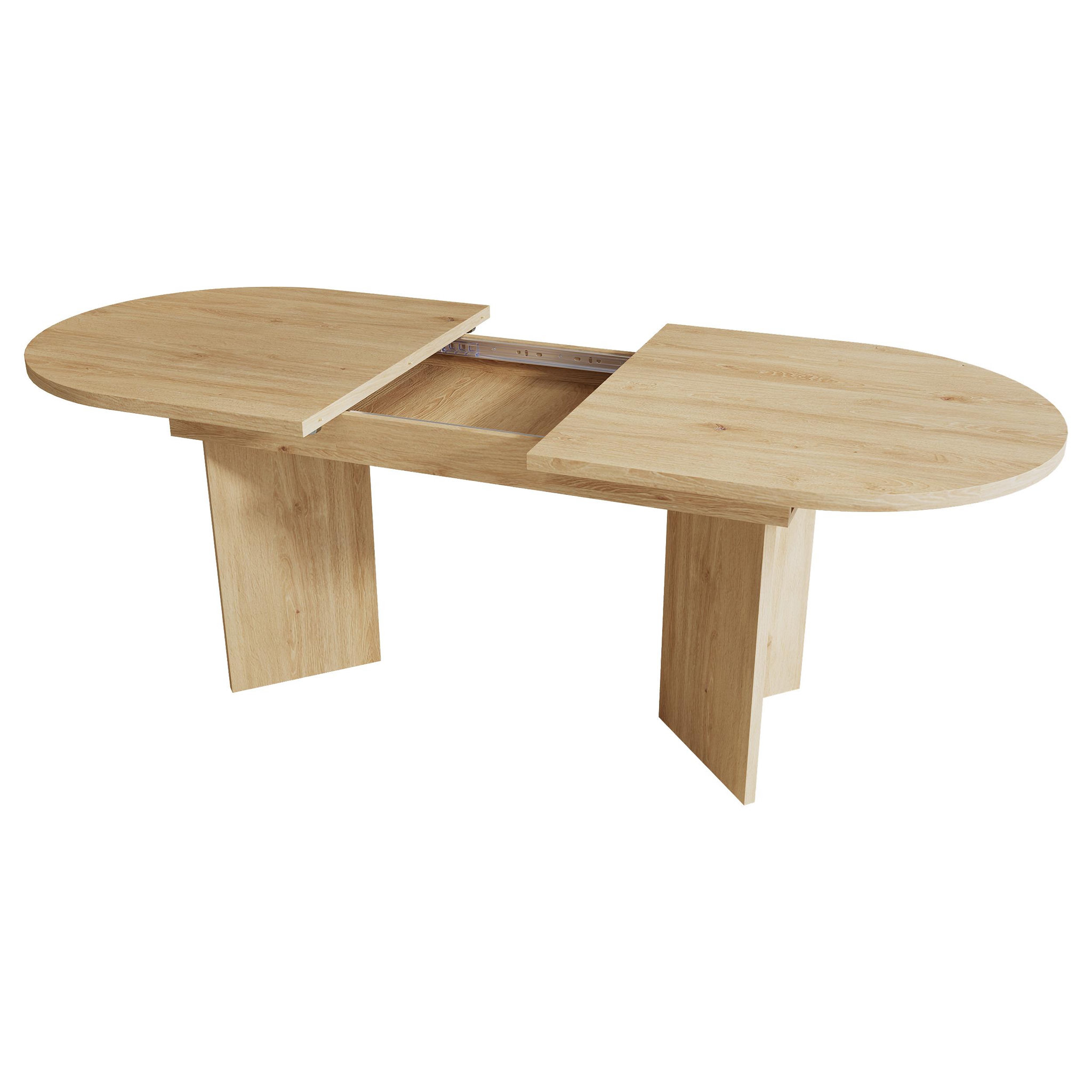 Voir la diapositive 5 : MERAX Table extensible 120/160x80 cm pour 4-6 personnes avec angles arrondis
