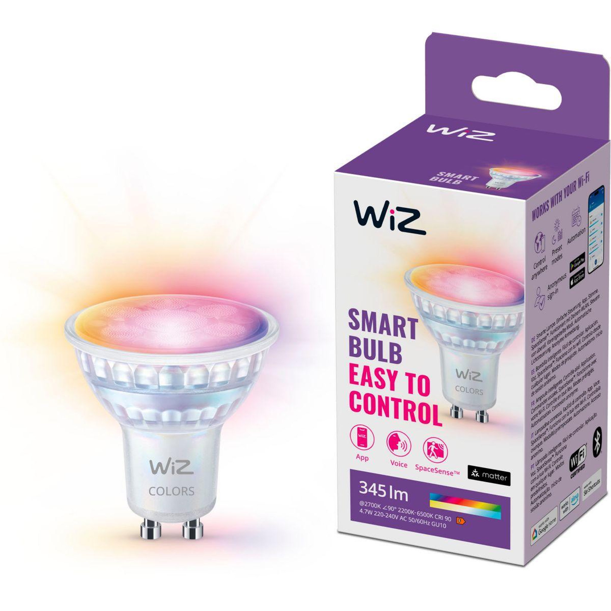 WIZ Ampoule led connectée gu10 couleur 50w