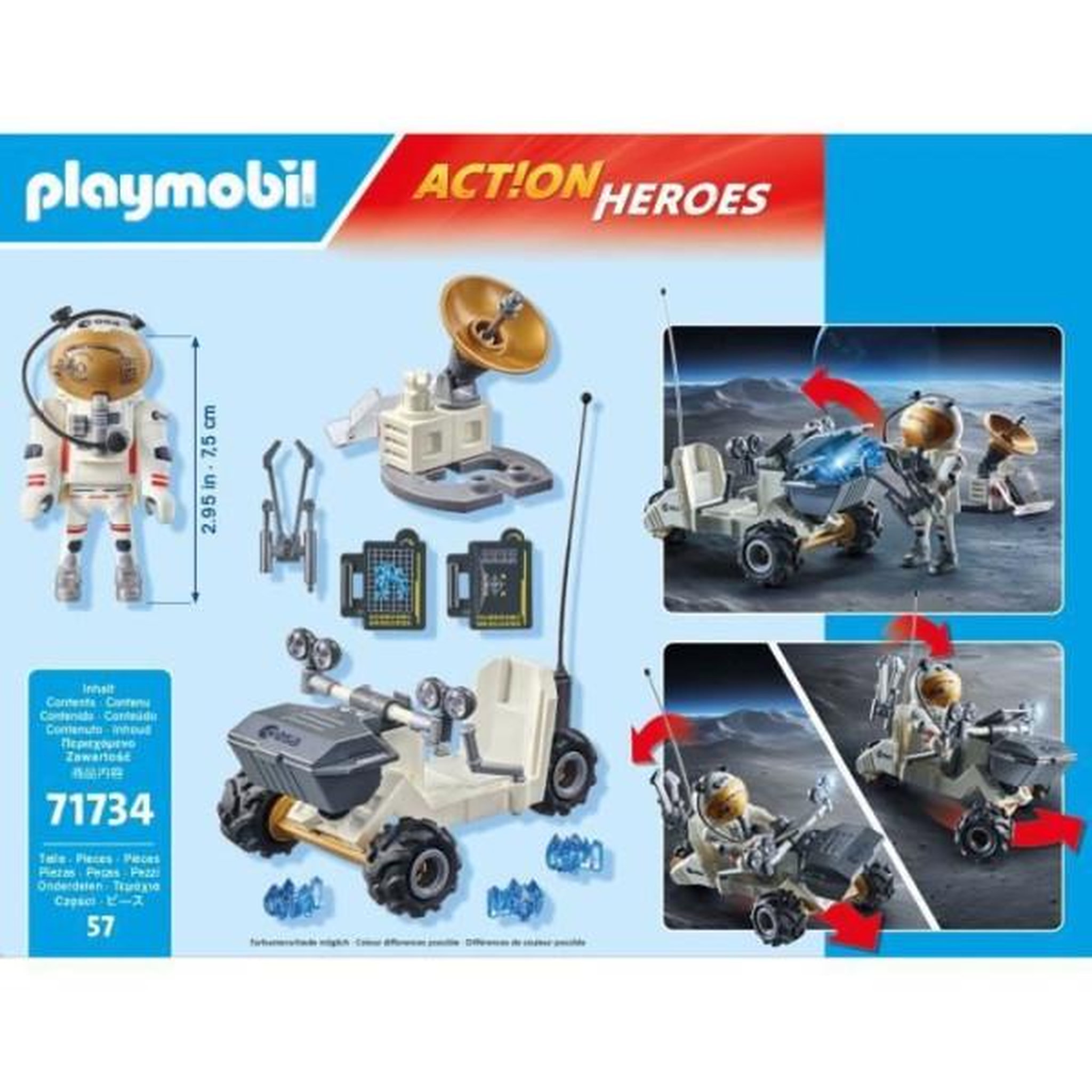 Voir la diapositive 6 : PLAYMOBIL PLAYMOBIL 71734 Mission spatiale, Action Heroes, L'espace, Starter Pack, 57 pieces, Des 4 ans
