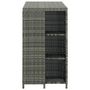 Voir la diapositive 3 : VIDAXL Table de bar avec rangement Gris 120x60x110 cm Resine tressee