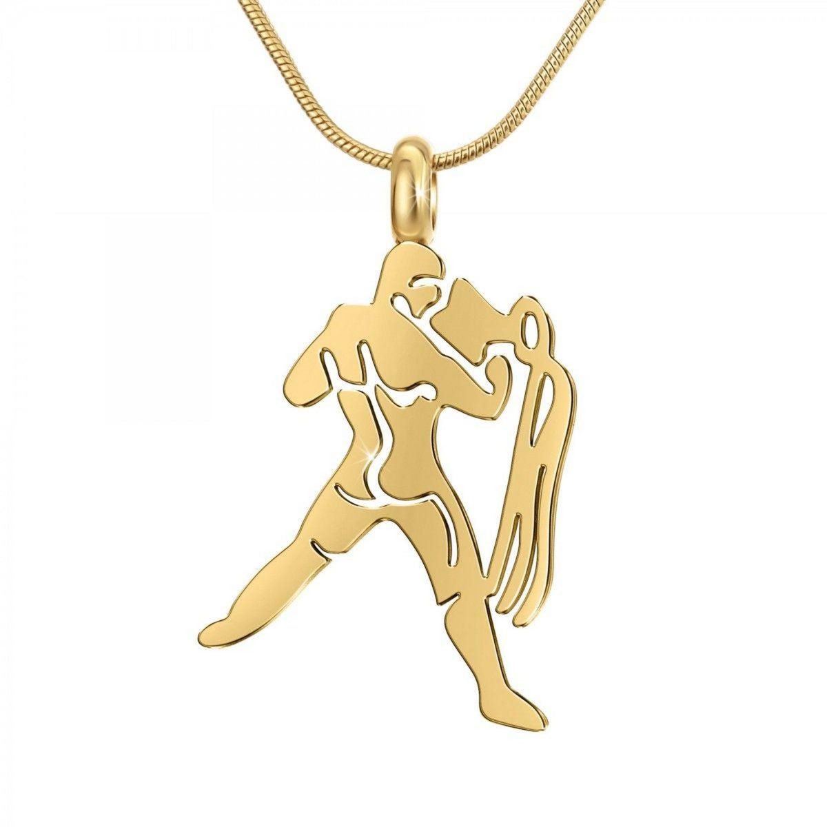 SC BOHEME Collier astrologie  Verseau  SC Bohème en Acier Finement doré