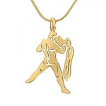 SC BOHEME Collier astrologie  Verseau  SC Bohème en Acier Finement doré