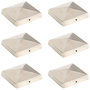 Voir la diapositive 1 : VIDAXL Bouchons de poteau de cloture pyramidaux 6 pcs Inox 101x101 mm