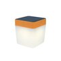 Paris Prix Lampe de Table Solaire  Cube LED  14cm Orange