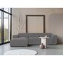 Voir la diapositive 3 : BEST MOBILIER Felix - canapé modulable d'angle gauche 4 places en tissu texturé