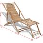 Voir la diapositive 6 : VIDAXL Chaise de terrasse d'exterieur avec repose-pied Bambou